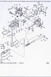 Mariner/Mercury Powerhead base gasket 2.5hp & 3.3hp  27-815076002 (click for enlarged image)